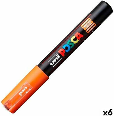 Posca PC-1M Drawing Markers 0.7mm Orange 6pcs