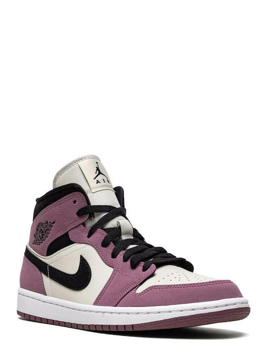 Jordan Air Jordan 1 Γυναικεία Μποτάκια Light Mulberry / Light Bone / White / Black