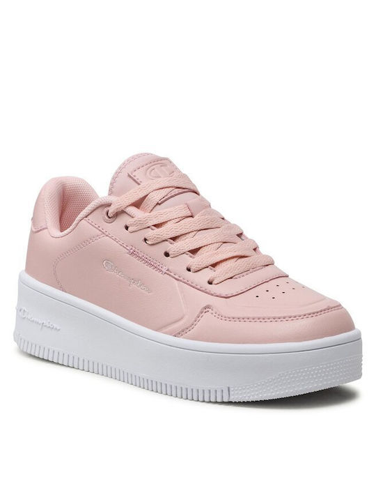 Champion Rebound Damen Flatforms Sneakers Rosa