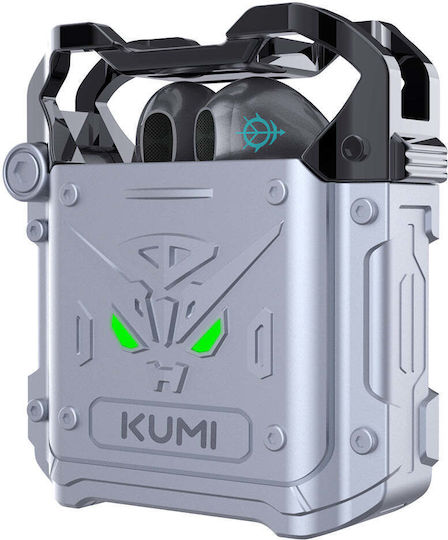 Kumi Mech X3 TWS Earbud Bluetooth Handsfree Earphones with Charging Case Silver