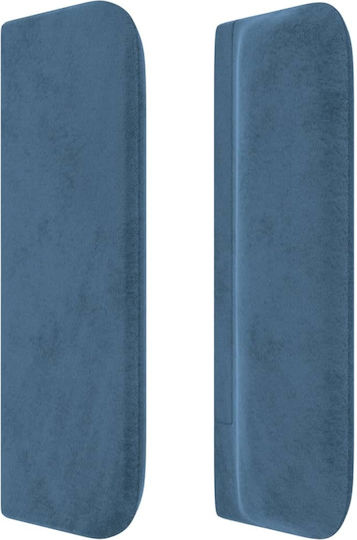 vidaXL Tăblie De Pat Din Țesătură Albastru Închis 103x88cm