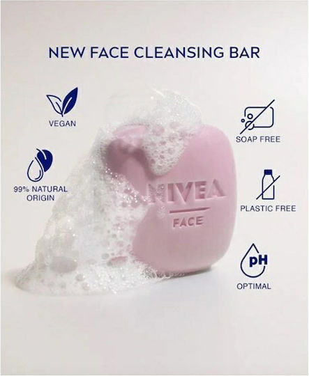 Nivea Naturally Clean Rose Seife Bar Reinigung Gesicht 75gr