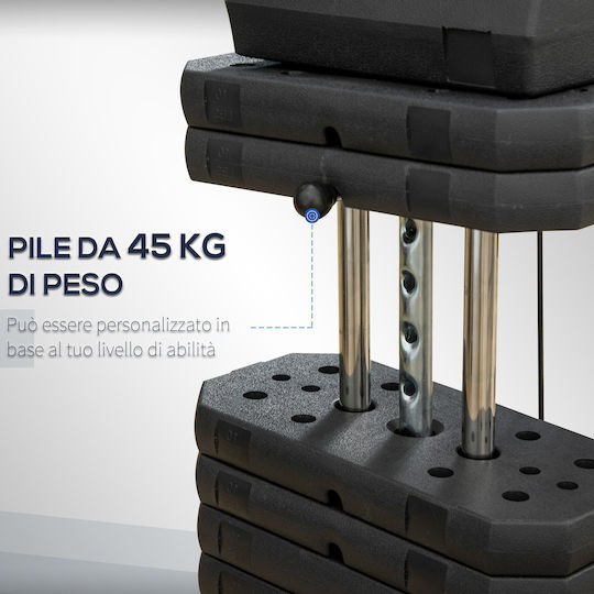 HomCom Fitness Station Πολυόργανο Γυμναστικής με Βάρη 45kg