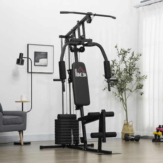 HomCom Fitness Station Πολυόργανο Γυμναστικής με Βάρη 45kg