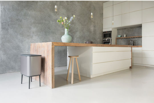 Brabantia Κάδος Bo Ανακύκλωσης από Ανοξείδωτο Ατσάλι Push Platinum 34lt
