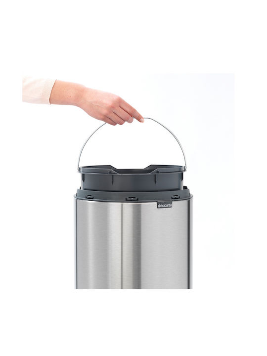 Brabantia Brabantia Touch New Mülleimer Metallisch mit Pedal Platinum 30lt