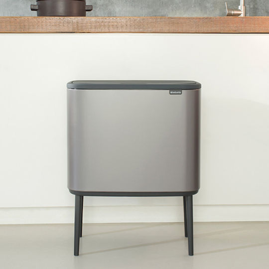 Brabantia Bo Coș de Reciclare Metal Platinum 33lt 1buc