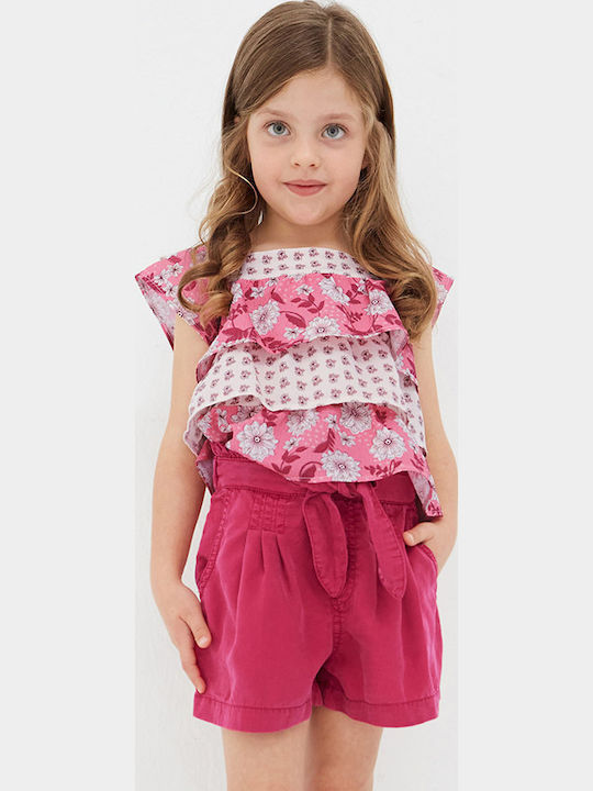 Kinder-Shorts/Bermudas Stoff Fuchsie