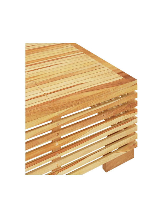 Garten- und Terrassentisch für Kleine Außenbereiche aus Teak Natürlich 69.5x69.5x31cm