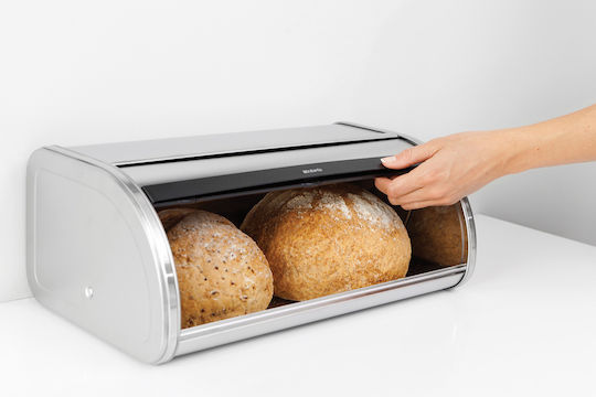 Brabantia Roll Top Brotkasten mit Deckel Metallisch Matt Steel