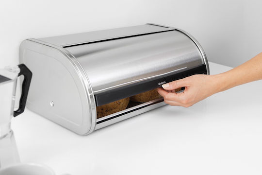 Brabantia Roll Top Brotkasten mit Deckel Metallisch Matt Steel