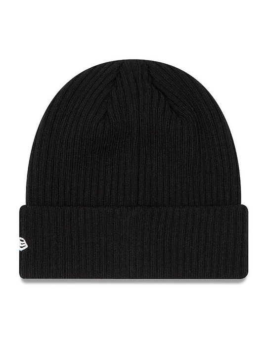 New Era Beanie Unisex Σκούφος με Rib Πλέξη σε Μαύρο χρώμα