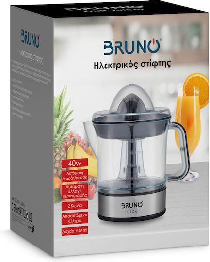 Bruno Electric Juicer 40W with 700ml Capacity Gray