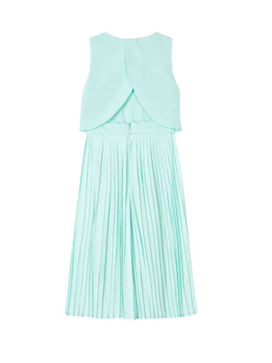 Kids' Fabric Jumpsuit Turquoise