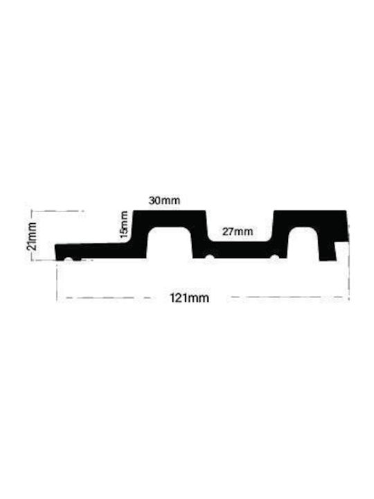 3D Wandpaneele Schaumstoff Verschraubt / mit Kleber Classic Oak Braun 290x12.2cm