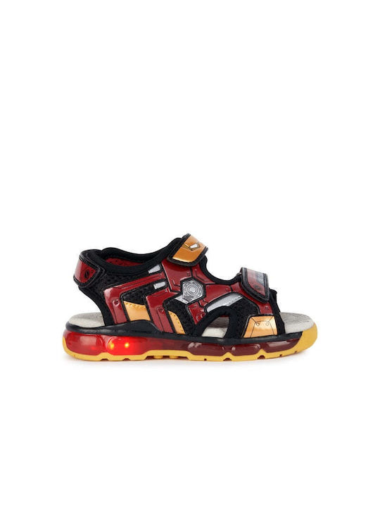 Geox Kinder Sandalen Anatomisch mit Klettverschluss & Lichtern Mehrfarbig