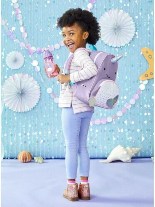 Skip Hop Zoo Whale School Bag Backpack Elementary, Elementary Lilac with Water Bottle Holder