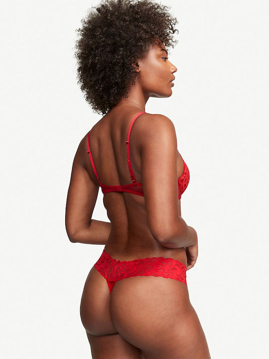 Victoria's Secret Women's Brazil with Lace Red