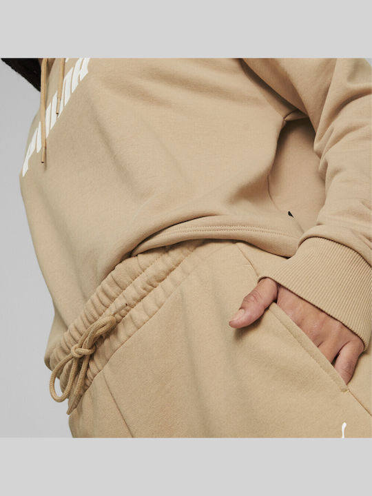 Women's High-waisted Sporty Shorts Beige