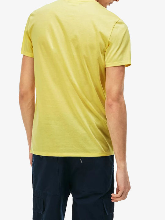 Lacoste T-shirt Bărbătesc cu Mânecă Scurtă Galben