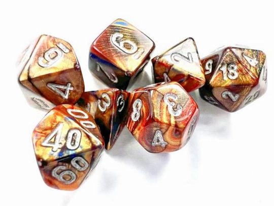 Chessex Dungeons & Dragons Lustrous Mini-Polyhedral Dice Gold/Silver 7τμχ
