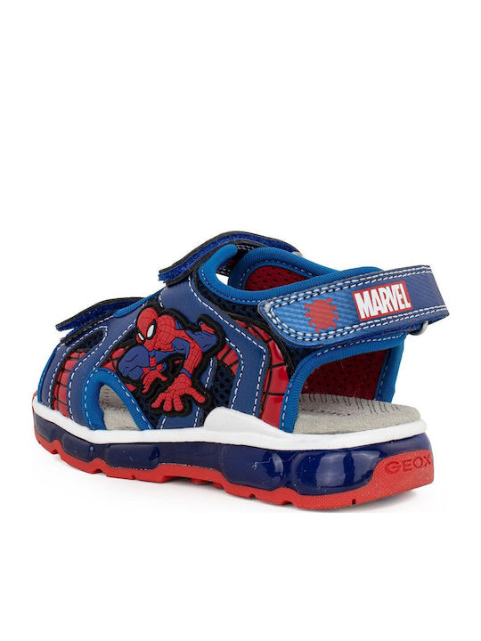 Kids' Sandals Spiderman Anatomic with Hoop & Loop Closure with Lights Navy Blue