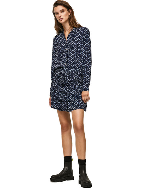 Eimi Denim Mini Fustă Albastru marin