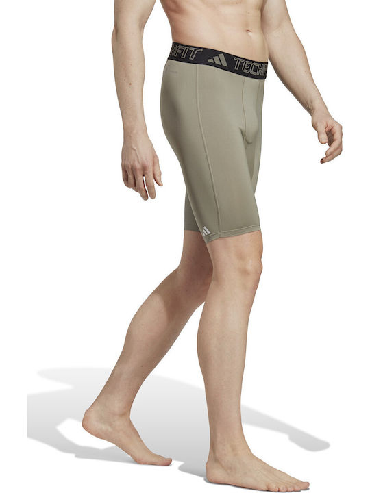 adidas Techfit Ανδρικό Ισοθερμικό Παντελόνι Compression Μπεζ