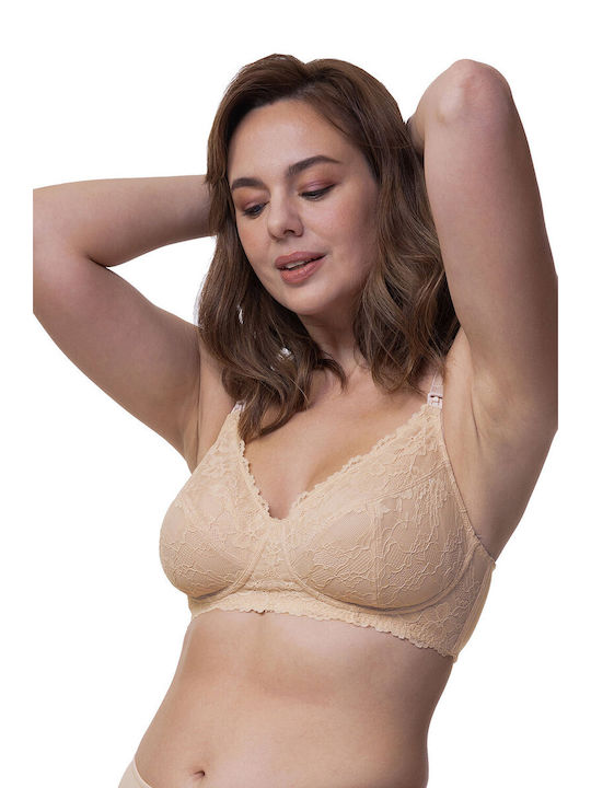 Dorina Valeria Maternity & Nursing Bra with Clips Beige