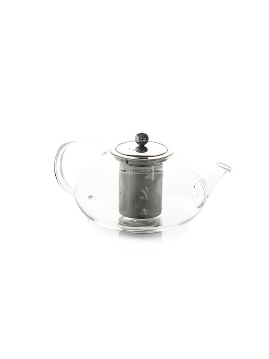 Luigi Ferrero FR-8121B Glass Transparent Teapot with Filter 1200ml