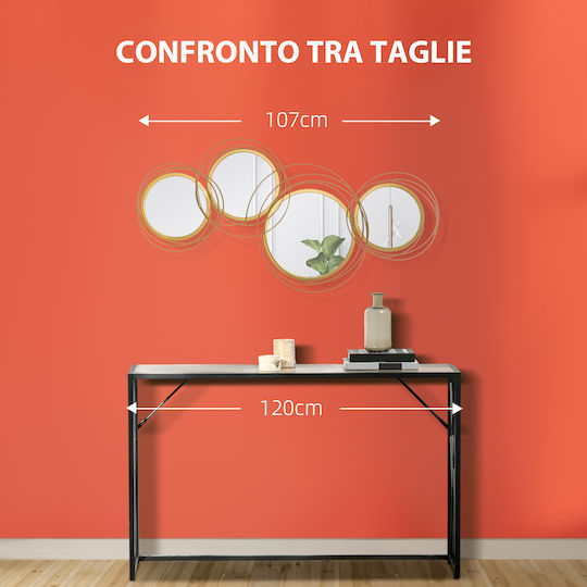 HomCom 830-651V00GD Καθρέπτης Χρυσός 107x56cm HomCom 830-651V00GD Καθρέπτης Χρυσός 107x56cm