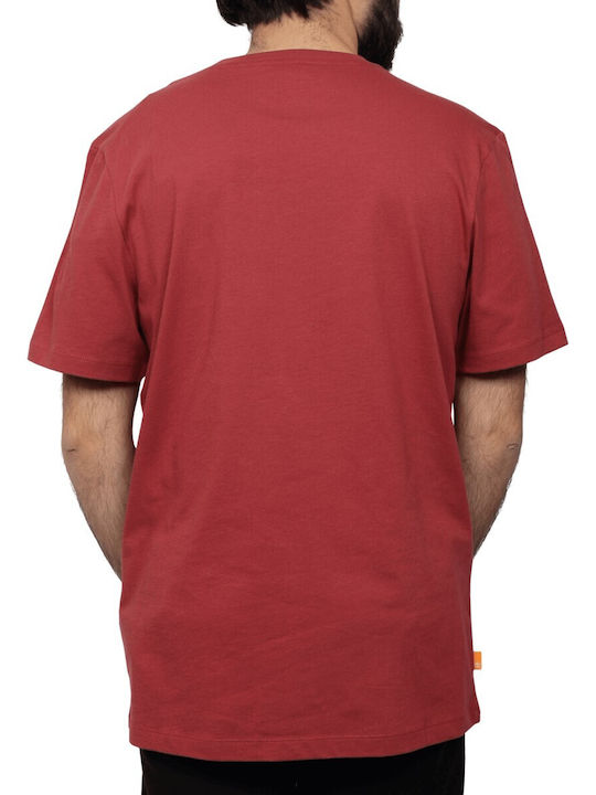 Timberland Men's T-Shirt with Logo Red