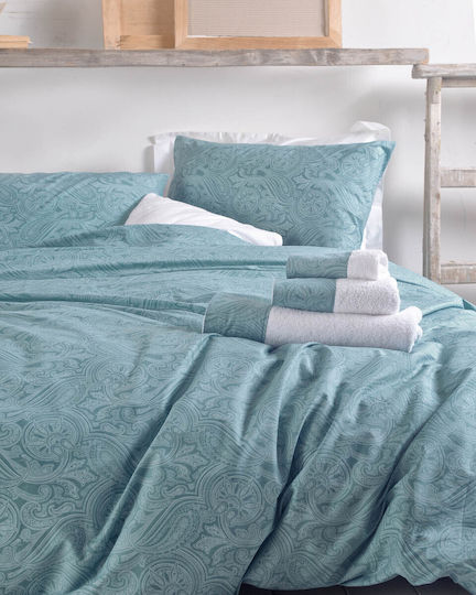 Rythmos Duvet Set Single 160x240cm Charisma Turquoise 2pcs