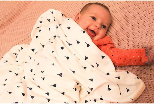 Fresk Blanket Nursery Swaddling Blankets Rabbit Cotton Beige 80x100cm