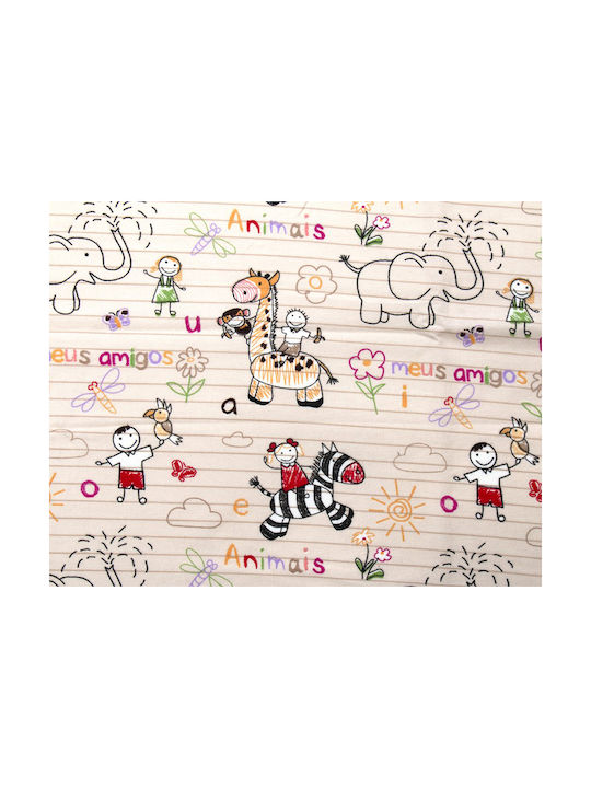 Dimcol Africa Kids Duvet Cover Single Flannel 145 Beige 160x240cm