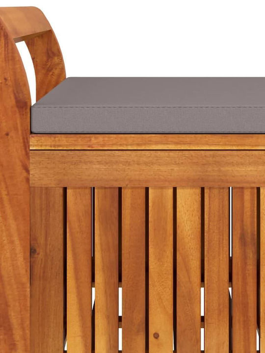 Bench Outdoor Wooden with Chest and Pillows 91x50x60cm