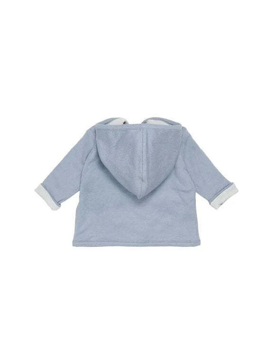 Little Dutch Kids Casual Jacket Short Double Sided with Hood Light Blue