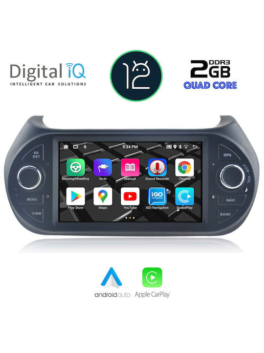 Digital IQ Автомобилна Аудио Система (Блутут/USB/AUX/WiFi/GPS/Apple-Carplay/Android-Auto/CD) с Тъчскрийн 7"
