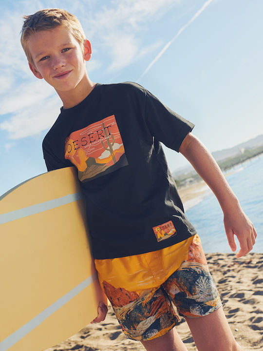 Mayoral Kids Swimwear Swim Shorts Orange