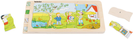 Lemnos Puzzle pentru Copii 4 Anotimpuri 36buc Beleduc