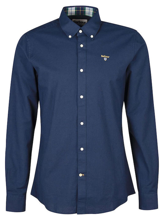 Barbour Men's Shirt Long Sleeve Cotton Blue