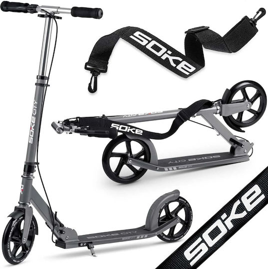 Soke Kids Scooter Foldable City 2-Wheel Gray