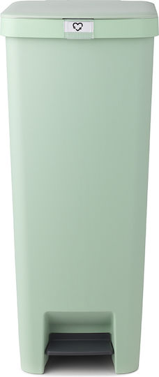 Brabantia StepUp Κάδος Απορριμμάτων Πλαστικός Πράσινος με Πεντάλ 40lt