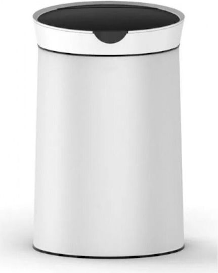 Ecosales Κάδος Linea Conical EAD106801W Απορριμμάτων Μεταλλικός με Αισθητήρα Λευκός 10lt
