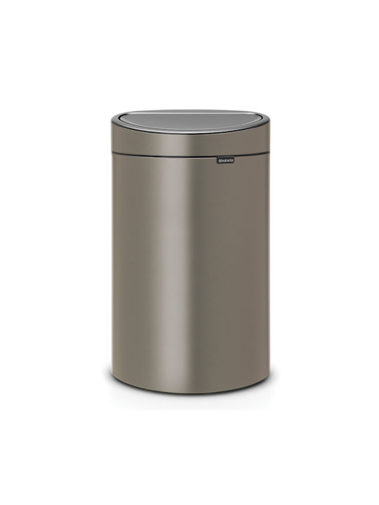 Brabantia NewIcon Waste Bin Waste Metallic with Photocell Platinum 40lt 1pcs
