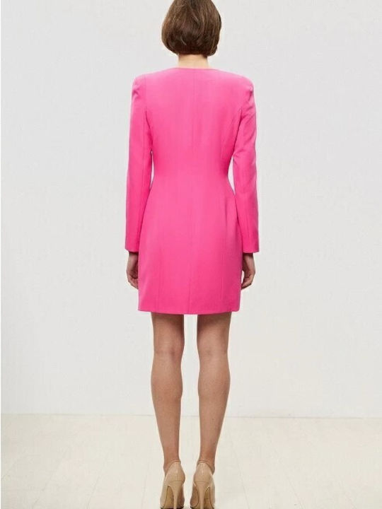 Desiree Mini Dress Long Sleeve Pink