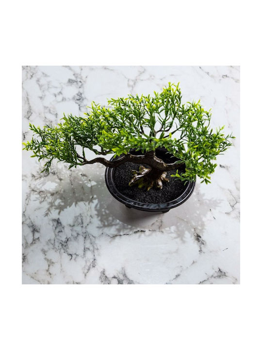 Artificial Plant in Small Pot Bonsai Ficus Taiwan Green 35cm Supergreens