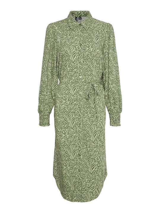 Vero Moda Mini Shirt Dress Dress Green