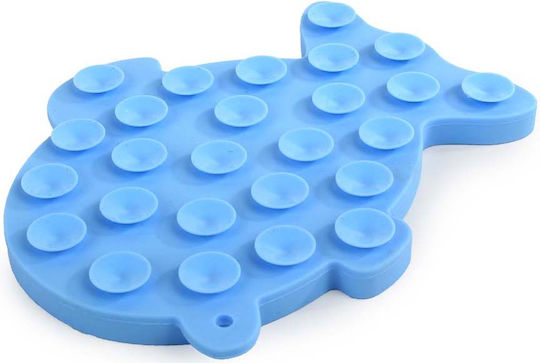 All For Paws Calming Pals Lick A Fish Silicone Feeder Slow Feeder for Dog & Cat with Base 18cm in Blue Color