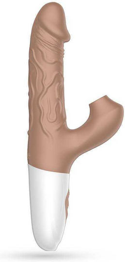 Crushious El Matador Αναρροφητής Αιδοίου με Δόνηση Thrusting Rabbit Vibrator With Suction Καφέ